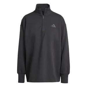 adidas All Szn Women's Loose-Fitting 1/4 Zip Up Fleece Sweatshirt image-0
