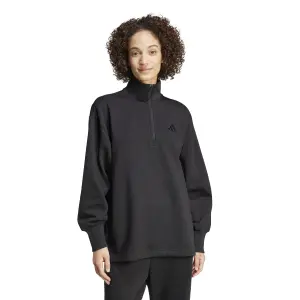 adidas All Szn Women's Loose-Fitting 1/4 Zip Up Fleece Sweatshirt image-1