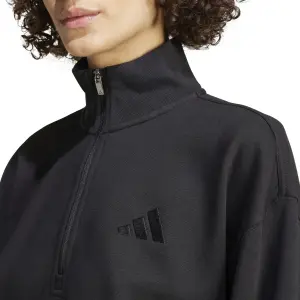 adidas All Szn Women's Loose-Fitting 1/4 Zip Up Fleece Sweatshirt image-4