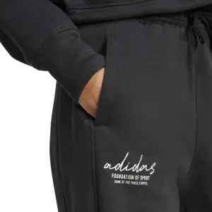 Pantaloni della tuta dritti da donna adidas Signature Graphic Embroidery Fleece image-4