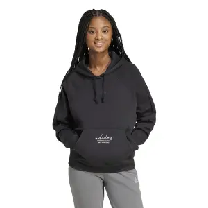 Stor sweatshirt med hætte til kvinder adidas Signature Graphic Embroidery Fleece image-1