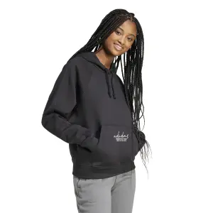 Stor sweatshirt med hætte til kvinder adidas Signature Graphic Embroidery Fleece image-2
