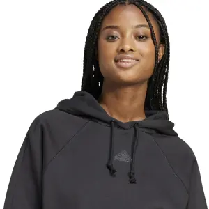Stor sweatshirt med hætte til kvinder adidas Signature Graphic Embroidery Fleece image-4