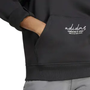 Stor sweatshirt med hætte til kvinder adidas Signature Graphic Embroidery Fleece image-5