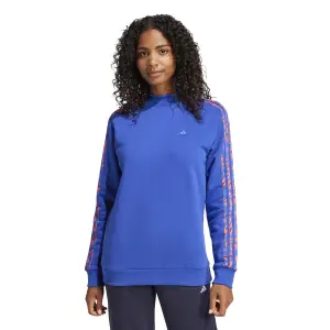 Felpa donna con stampa animale adidas Essentials 3-Stripes image-1