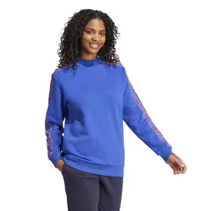 Felpa donna con stampa animale adidas Essentials 3-Stripes image-2