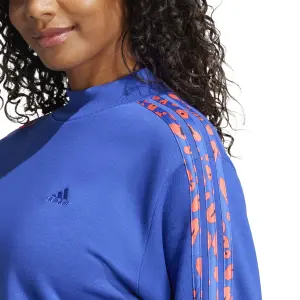 Felpa donna con stampa animale adidas Essentials 3-Stripes image-4