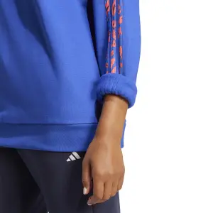 Felpa donna con stampa animale adidas Essentials 3-Stripes image-5