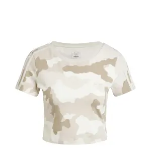 Camiseta cropp de mujer adidas Essentials 3-Stripes Camo Print image-0