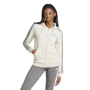 Huvtröja med hel dragkedja för kvinnor adidas Essentials 3-Stripes image-1