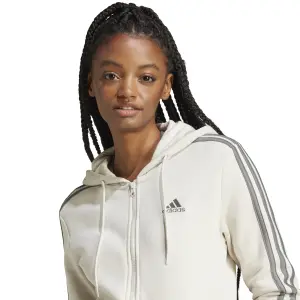 Huvtröja med hel dragkedja för kvinnor adidas Essentials 3-Stripes image-6
