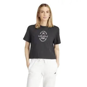 Camiseta cropp de mujer adidas Brand Love Signature Graphic image-1