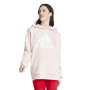 Felpa con cappuccio in pile boyfriend da donna adidas Essentials Logo Fleece image-2