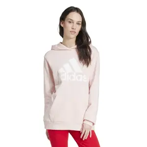 Felpa con cappuccio in pile boyfriend da donna adidas Essentials Logo Fleece image-3
