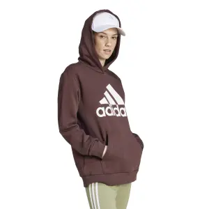 Felpa con cappuccio in pile boyfriend da donna adidas Essentials Logo Fleece image-2
