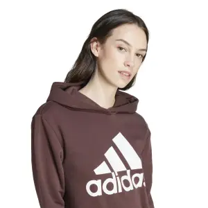 Felpa con cappuccio in pile boyfriend da donna adidas Essentials Logo Fleece image-4