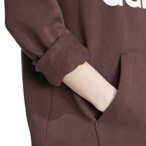 Felpa con cappuccio in pile boyfriend da donna adidas Essentials Logo Fleece image-5