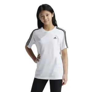 T-shirt oversized estilo boyfriend para menina adidas Essentials 3-Stripes image-1