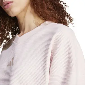 Sudadera acanalada de mujer con cuello de pico adidas All Szn image-4