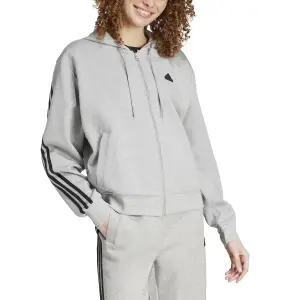 Kapuschongtröja med dragkedja för kvinnor adidas Future Icons 3-Stripes image-3