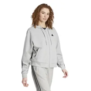 Kapuschongtröja med dragkedja för kvinnor adidas Future Icons 3-Stripes image-2