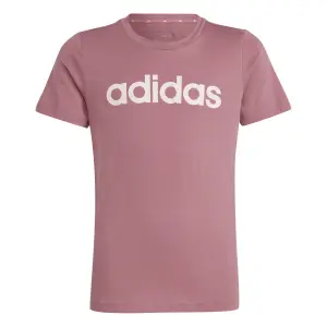 Girl's cotton T-shirt adidas Essentials Linear Logo image-0