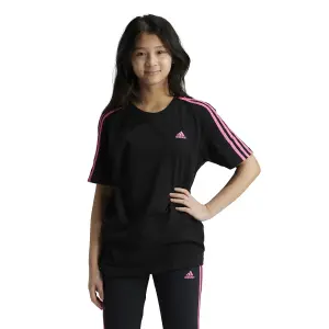 Camiseta de algodón para niña adidas Boyfriend Essentials 3-Stripes image-1