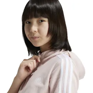 Casaco com capuz com fecho de correr para rapariga adidas Essentials 3-Stripes image-5