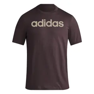 Camiseta con logotipo lineal bordado en jersey adidas Essentials image-0