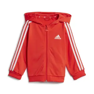Glänsande träningsoverall med huva för baby adidas Essentials 3-Stripes image-2