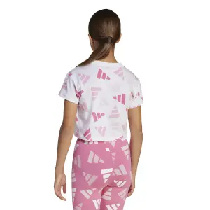 Girl's crop T-shirt adidas Essentials Logo Celebration image-3