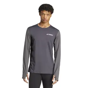 T-shirt i blandingsmateriale med lange ærmer adidas image-1