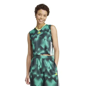 Camiseta de tirantes de punto para mujer adidas Tiro Cut 3 Stripes image-2