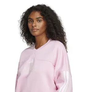 Sweatshirt med fleece 3 striber til kvinder adidas Tiro image-4