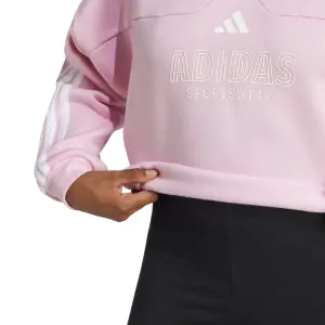 Sweatshirt med fleece 3 striber til kvinder adidas Tiro image-5