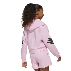 Full zip hoodie girl adidas Future Icons 3-Stripes image-4