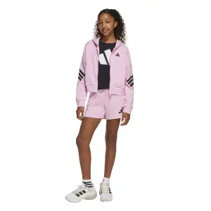 Full zip hoodie girl adidas Future Icons 3-Stripes image-2