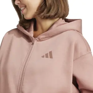 Fleece hoodie med full dragkedja dam adidas All SZN image-4