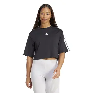 Löst sittande crop T-shirt för kvinnor adidas Essentials 3-Stripes image-1