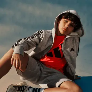 Sudadera con capucha y cremallera infantil adidas Essentials image-5