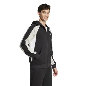 Sweatshirt com capuz e fecho de correr adidas Essentials Colorblock image-2