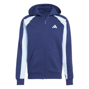 Sweatshirt com capuz e fecho de correr adidas Seasonal Essentials Colorblock image-0