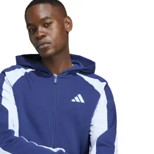 Sweatshirt com capuz e fecho de correr adidas Seasonal Essentials Colorblock image-4