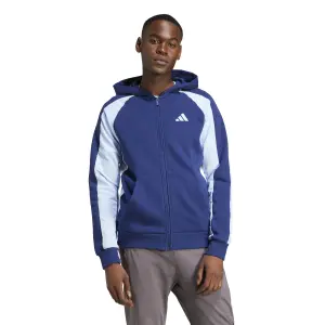 Sweatshirt com capuz e fecho de correr adidas Seasonal Essentials Colorblock image-1