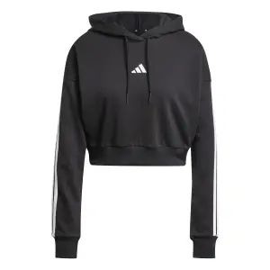 Short hooded sweatshirt women's French terry adidas Essentials 3-Stripes