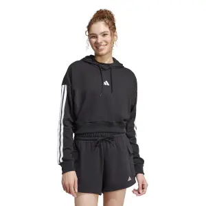 Short hooded sweatshirt women's French terry adidas Essentials 3-Stripes image-1