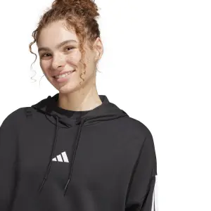 Short hooded sweatshirt women's French terry adidas Essentials 3-Stripes image-5