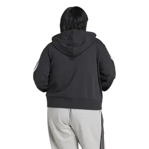 Sweatshirt à capuche 1/4 zip french terry femme adidas Essentials 3-Stripes image-3