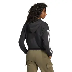 Felpa con cerniera a cappuccio da donna adidas Essentials 3-Stripes image-3