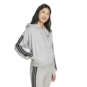 Felpa con cerniera a cappuccio da donna adidas Essentials 3-Stripes image-2
